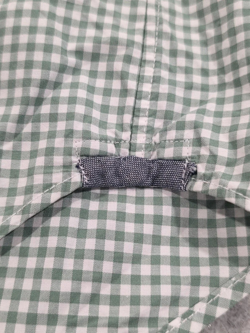 (M) Men's J. Crew Casual Button-Down Shirt Checkered Green Cotton Slim Medium